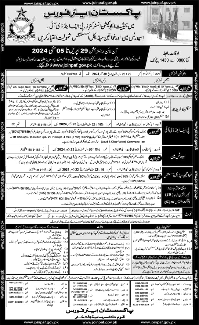 Join Pakistan Air Force as a PF