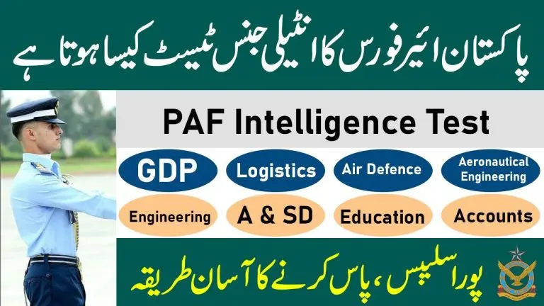 Intelligence Test Online Pakistan Air Force (PAF)