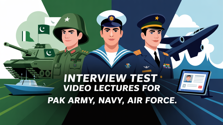 Interview Test Video Lectures for Pak Army, Navy, Air Force