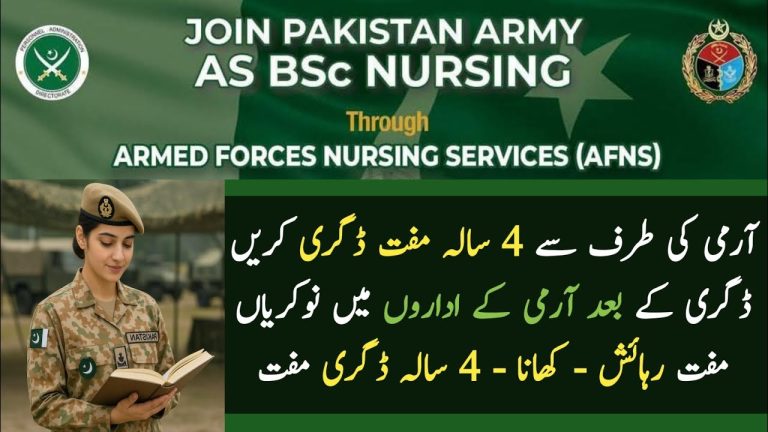 Join Pakistan Army as Lieutenant via AFNS 2025