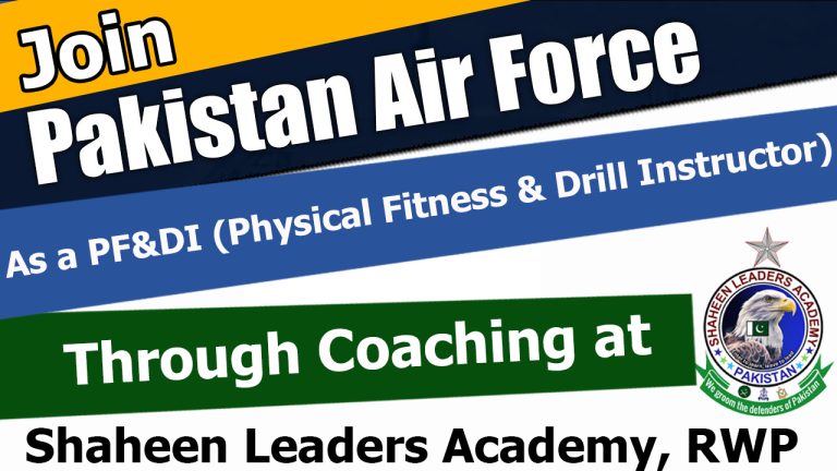 Join PAF Airman Jobs As PF&DI (Physical Fitness & Drill Instructor) 2025