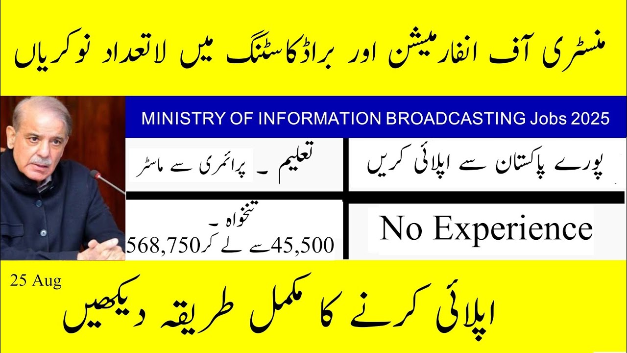 Ministry Of Information & Broadcasting Jobs 2025
