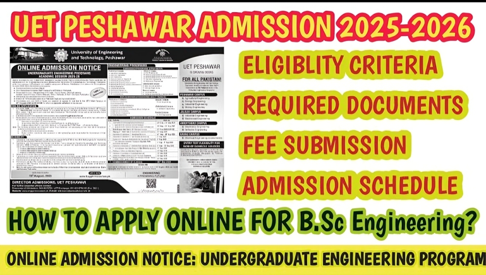 Univesity of Engineering Technology (UET) Peshawar Admissions 2025