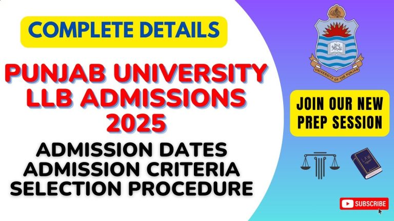 PU Law College PG Diploma Admissions 2025