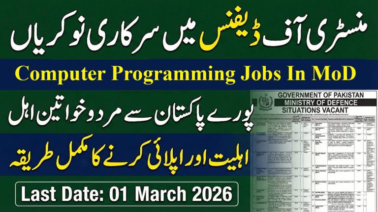 Assistant Director (Computer Programming) Jobs In MoD 2026