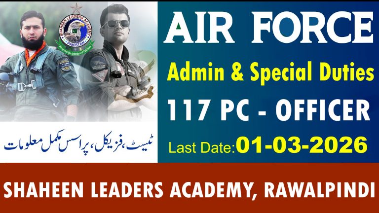 PAF Admin & Special Duties Course (36-PC) Jobs