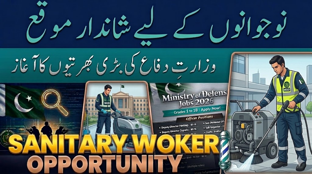 Sanitary Worker Jobs In Ministry Of Defence 2026
