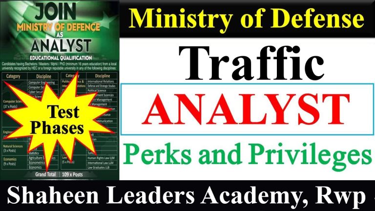 Traffic Analyst BS-14 Jobs In Ministry Of Defence (MoD) 2026